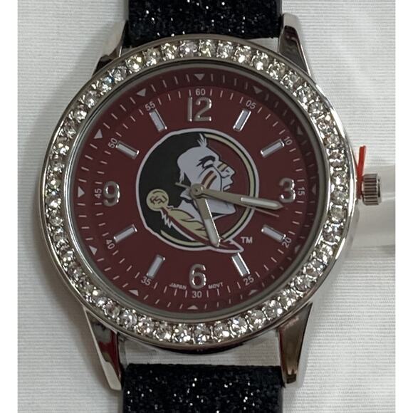 Florida State Seminoles Ladies Crystals Watch, Glitter Band, NCAA - Picture 1 of 5